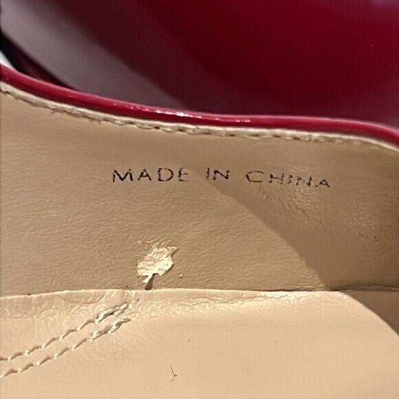 Ellen Tracy Patton Cherry Red Heels Size 7.5 - Picture 8 of 15